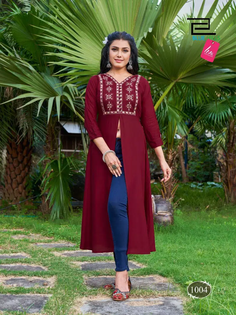 Blue Hills Zara Fancy Stylish Party Wear Designer Kurti Collection